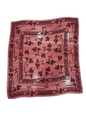 Salvatore Ferragamo Burgundy Sheer Velvet Square Scarf 43” x 47” Silk Blend